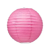 Masti Zone Pack of 3 Pink Colors Round Paper Lantern for Home Decoration (Pink Colors Round Paper Lantern 10 * 10)-thumb4