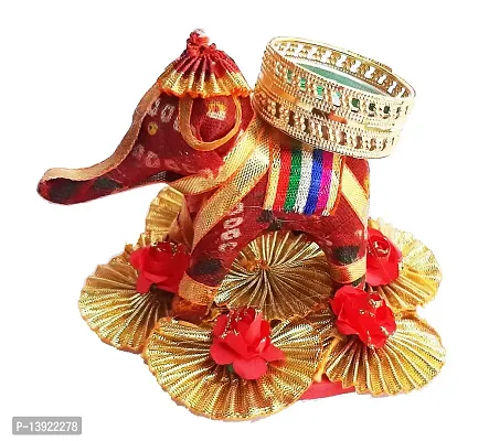 Urvi Creations Set of 1 Gotta Work Floating Elephant Tealight Diya Candle Holder for Diwali Festival Home Decorations Lights