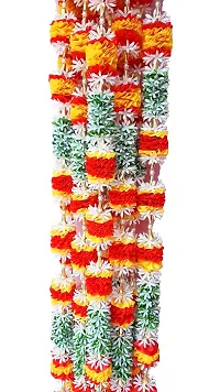Urvi Creations Artificial Flower Garland/Wall Hangings Toran for Diwali, Navratra Festival Home, Tempe, Wedding, Decoration (Multicolour) - Set of 2-thumb1