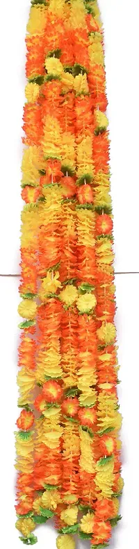 URVI Creation Set of 5 Multi Artificial Flowers Garlands Toran Wall Door Hangings for Diwali,Navratra,Durga Pooja Festival Home,Tempe Wedding Decoretion-thumb1