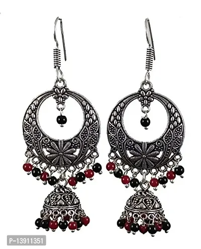 My Jewels Jhumka Earrings For Girls And Women Jhumki Earrings For Girls And Women (Silver Colour)-thumb0