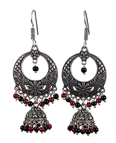 My Jewels Jhumka Earrings For Girls And Women Jhumki Earrings For Girls And Women (Silver Colour)