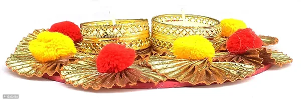 Forty Wings Handmade Gotta Patti Tea Light Candle Diya Holder for Diwali Decoration  Home Decoration 6