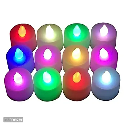 Urvi Creations Set of 12 Colors Changing Battery Operated Led Tea Light Candles for Home and Parties Decorations