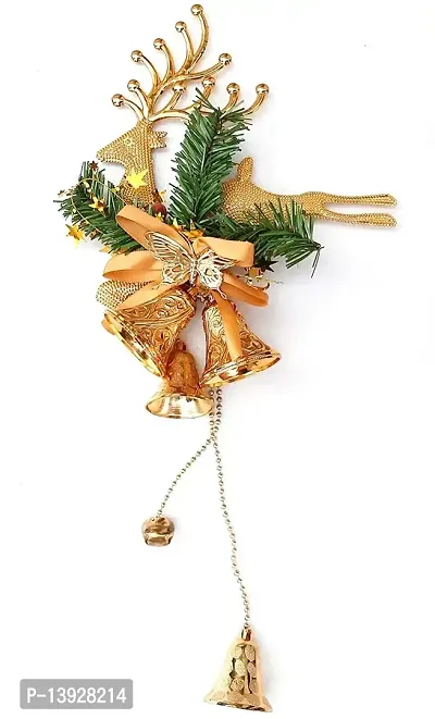 Forty Wings 1 Pcs Beautiful Reindeer Wall Hanging for Christmas Ornaments Xmas Tree Hangings Ornaments for Christmas Decoration Items for Home Decoration-thumb0