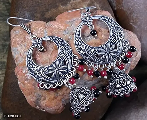 My Jewels Jhumka Earrings For Girls And Women Jhumki Earrings For Girls And Women (Silver Colour)-thumb3