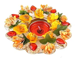 Forty Wings Handmade Flowers Tealight Diya Candle Holder for Diwali Festival Home Decorations Lights-thumb2