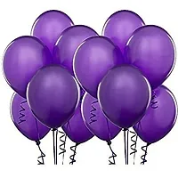 Masti Zone Pack of 100 12 inch Matallic Latex Balloons for Decoration (Purple)-thumb2