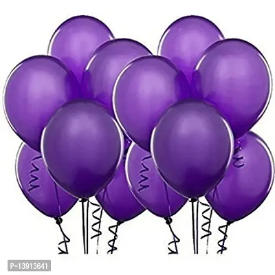 Masti Zone Pack of 100 12 inch Matallic Latex Balloons for Decoration (Purple)-thumb3