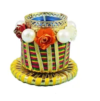 Forty Wings 2 Pcs Beautiful Decorative Diya Tealight Candle Holder Diwali Pooja Diya Candle Diwali Lighting for Diwali Wedding Festival Decoration Items and Diwali Gift Set-thumb1