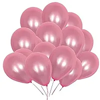 Masti Zone Pack of 100 12 inch Matallic Latex Balloons for Decoration (Pink)-thumb2