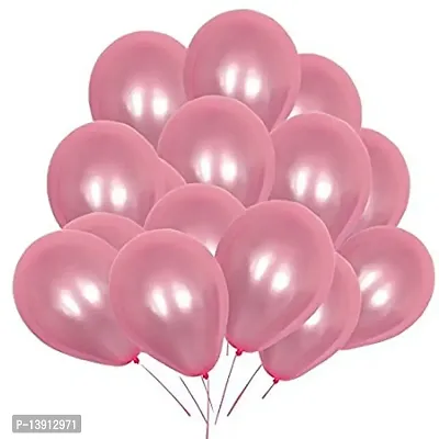 Masti Zone Pack of 100 12 inch Matallic Latex Balloons for Decoration (Pink)-thumb3