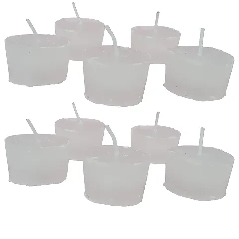 Forty Wings Set of 10 Wax Candles Cube for jar Glass Candles Flotting Candles for Diwali Wedding Festival Decoration Items Christmas Candles