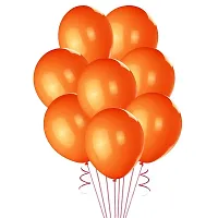 Masti Zone Pack of 100 12 inch Matallic Latex Balloons for Decoration (Orange)-thumb1