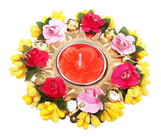 Handmade Flowers Tealight Candle Holder