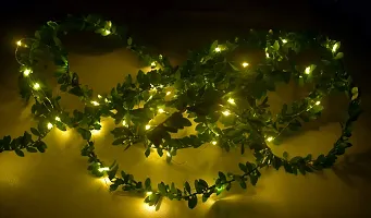 Urvi Creations 5 Meter Artificial Green Colour Merry Christmas Strings, Garlands with Battery Operated Led Light for X mas Christmas Tree Decoration and Home Decor-thumb1