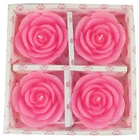 Urvi Creations Flower Shape Floating Tea Light Candles for Diwali Decoration Items - Set of 4 - Multi Color-thumb4