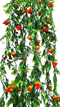 URVI Creation Set of 10 Artificial Strawberry Green Garlands for Diwali,Christmas,Events,Home Decoration-thumb1