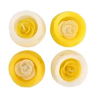 Forty Wings 4Pcs Matki Shape Wax Candles Floating Tea Light Candles for Diwali Decoration Items and Christmas Festivals Candles (Yellow White Candles)-thumb2