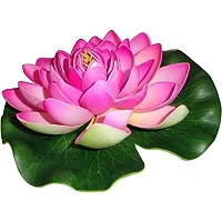 Urvi Creations Artificial Floating Lotus Flower (Multicolour, 2 Pieces)-thumb1