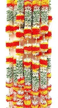 Forty Wings 2 Multi Jasmine Flowers Garlands / Flower Door /Wall Hangins Toran for Diwali ,Navratra Festival Home ,Tempe Wedding Decoretion-thumb1