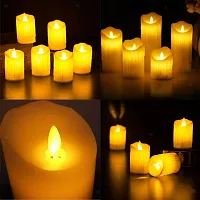 Urvi Creations Set of 12 Smokeless, Flameless, Battery Operated Led Tea Light Candles Diya for Diwali Gift-thumb2