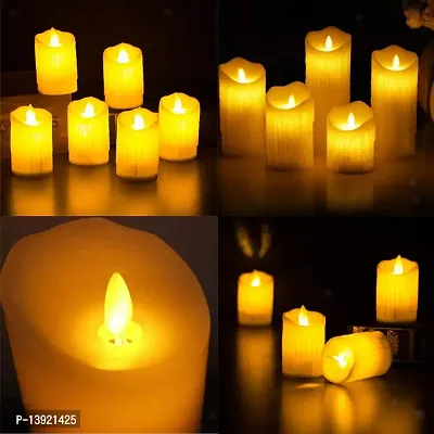 Urvi Creations Set of 12 Smokeless, Flameless, Battery Operated Led Tea Light Candles Diya for Diwali Gift-thumb3