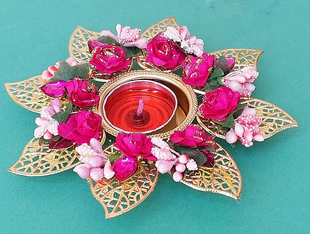 Handmade Flowers Tealight Candle Holder