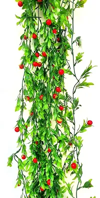 Urvi Creations Set of 2 Red Berries/Cherry Artificial Flowers Garlands for Diwali,Navratra Festival Home,Tempe Wedding Decoretion-thumb4