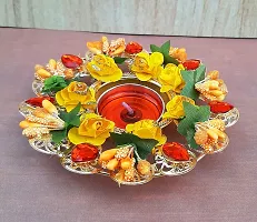 Forty Wings Handmade Flowers Tealight Diya Candle Holder for Diwali Festival Home Decorations Lights-thumb3