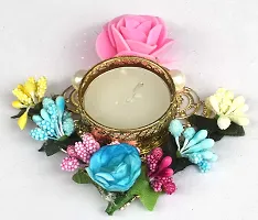 URVI Creation Handmade Flower Tea Light Candle Diya Holder for Diwali Decoration  Home Decoration 6-thumb2