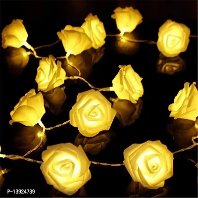 Urvi Creations Led Rose Flower String Lights,2 M String Romantic Flower Rose Fairy Light Lamp Outdoor for Valentine's Diwali Christmas-thumb0