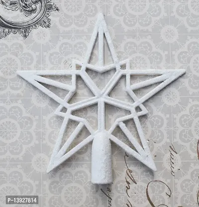 Forty Wings Christmas Tree Hanging Glitter Snow Effect Tree Top Star for Christmas Ornaments Bells Xmas Tree Hangings Ornaments for Christmas Decoration Items for Home Decoration Christmas Party #108-thumb3