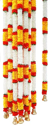 Urvi Creations Mogra Flowers Wall Hangings Toran (Multicolour) Set of 2-thumb1