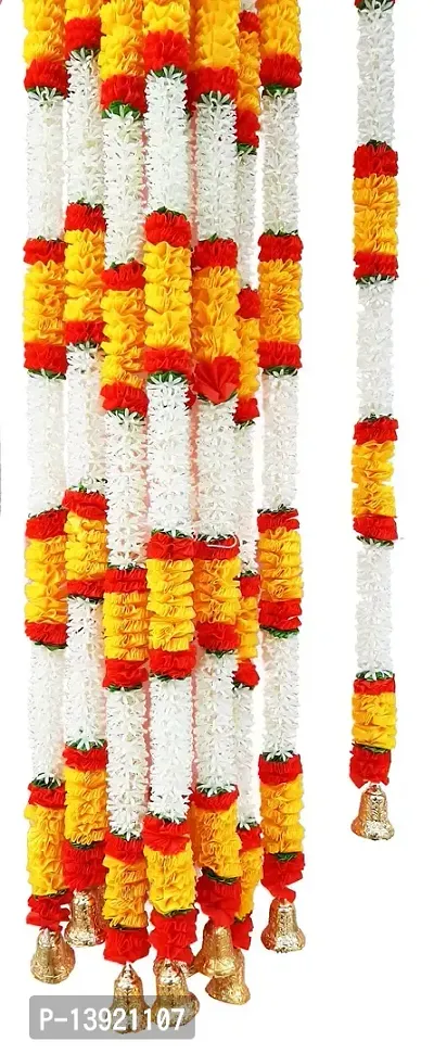 Urvi Creations Mogra Flowers Wall Hangings Toran (Multicolour) Set of 2-thumb2