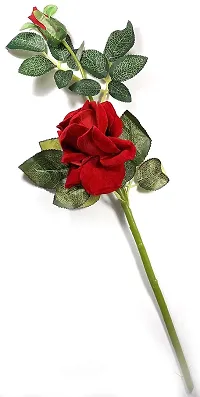 Forty Wings Artificial Red Rose Flower Stick Gift for Valentines Day Rose Day Propose Day Gift for Girlfriend Boyfriend-thumb1