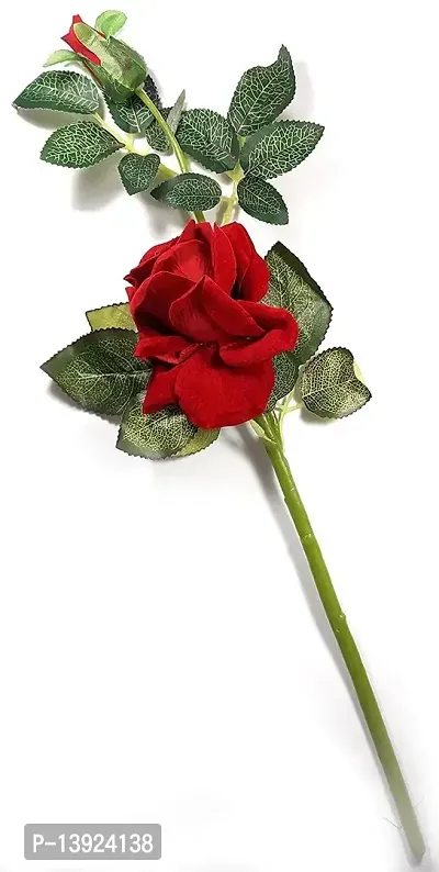 Forty Wings Artificial Red Rose Flower Stick Gift for Valentines Day Rose Day Propose Day Gift for Girlfriend Boyfriend-thumb2