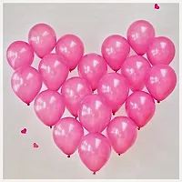 Masti Zone Pack of 100 12 inch Matallic Latex Balloons for Decoration (Pink)-thumb1