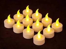 Forty Wings 12 Pcs Battery Operated Led Tea Light Candles Diya for Diwali Festival Home Decorations Lights-thumb2