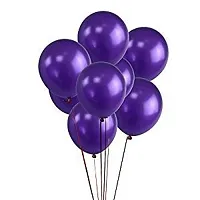 Masti Zone Pack of 100 12 inch Matallic Latex Balloons for Decoration (Purple)-thumb3