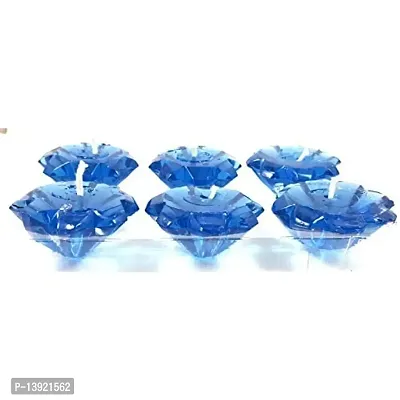 Urvi Creations Set of 6 Diamond Shape Floating Candles for Home Decor Diwali Decor, Floating Candles for Diwali-thumb2