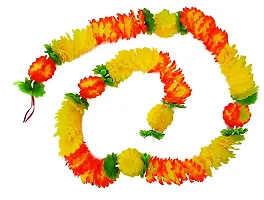 URVI Creation Set of 5 Multi Artificial Flowers Garlands Toran Wall Door Hangings for Diwali,Navratra,Durga Pooja Festival Home,Tempe Wedding Decoretion-thumb2