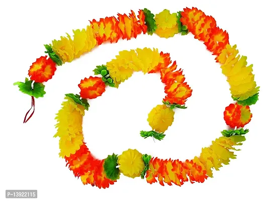 URVI Creation Set of 5 Multi Artificial Flowers Garlands Toran Wall Door Hangings for Diwali,Navratra,Durga Pooja Festival Home,Tempe Wedding Decoretion-thumb3