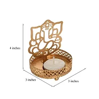 Urvi Creations Shadow Ganesh Ji Metal Tea Light Holder (8 cm x 8 cm x 11 cm)-thumb3