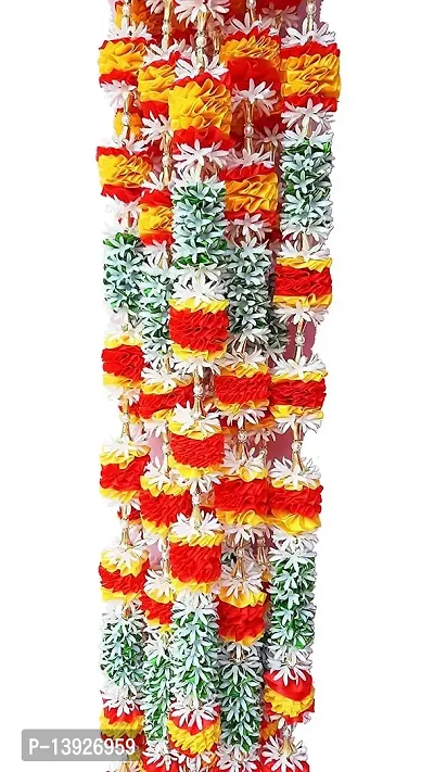 Forty Wings 2 Multi Jasmine Flowers Garlands / Flower Door /Wall Hangins Toran for Diwali ,Navratra Festival Home ,Tempe Wedding Decoretion-thumb3