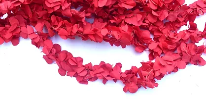 Forty Wings 10 Pcs Jasmine Red Satain Less Flowers Garlands for Wedding Party Outdoor Garden Office Home Bedroom Wall Navratra Festival Decor-thumb2