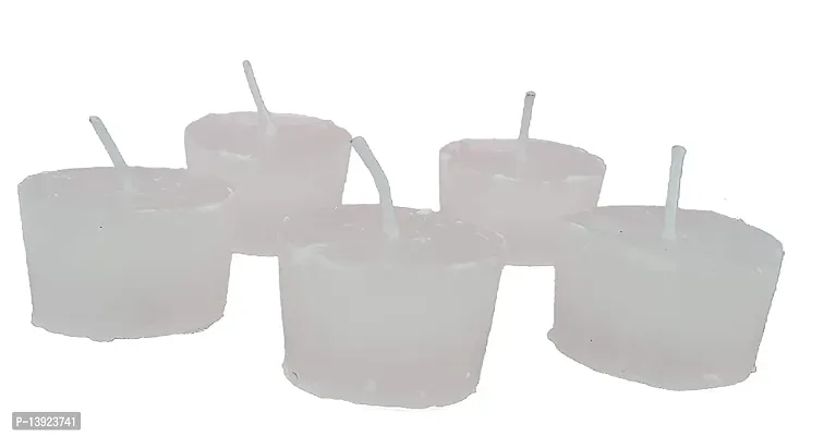 Forty Wings 5 White GOL Wax Candles for Diwali Decoration Items and Christmas Festivals Candles-thumb0