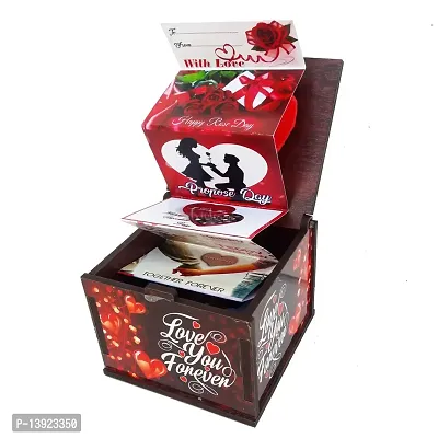 Urvi Creations 7 Days Message Wooden Box Greeting Card 8iBest Valentines Day Gift for Girlfriend Boyfriend Wife Husband