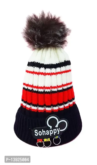 ToyToon Big Pom Pom Beanie Kid Winter Hats Toddler Cap Knit Warm Beanies Caps for Baby and Girls Unisex-thumb0