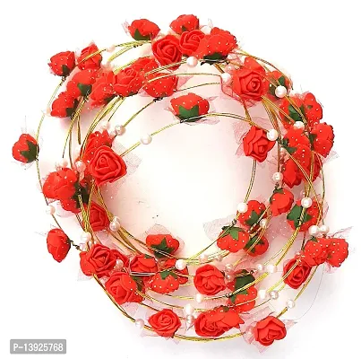 Forty Wings 6 Pcs Red Colour Valentines Day Party Props Colorful Flower/Floral Tiara Crown Hairband/Headband-thumb0